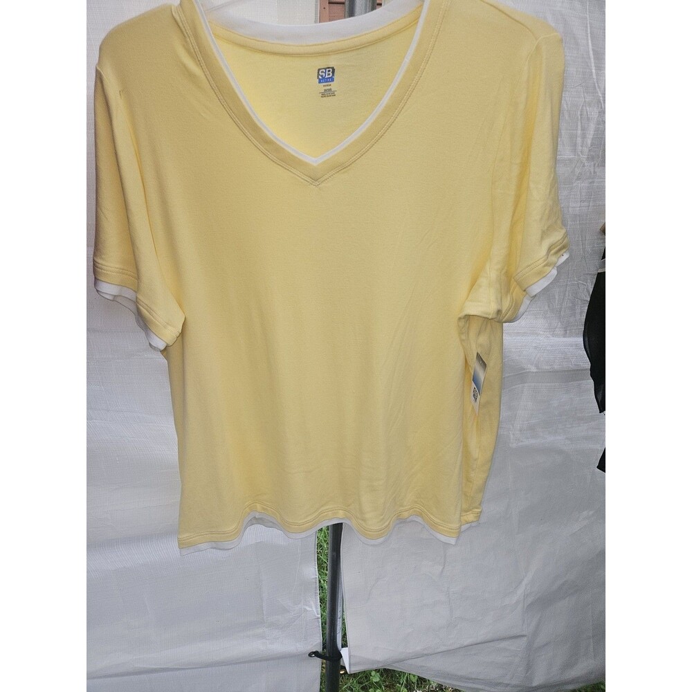 SB Active Yellow V-Neck T-Shirt Size 3X